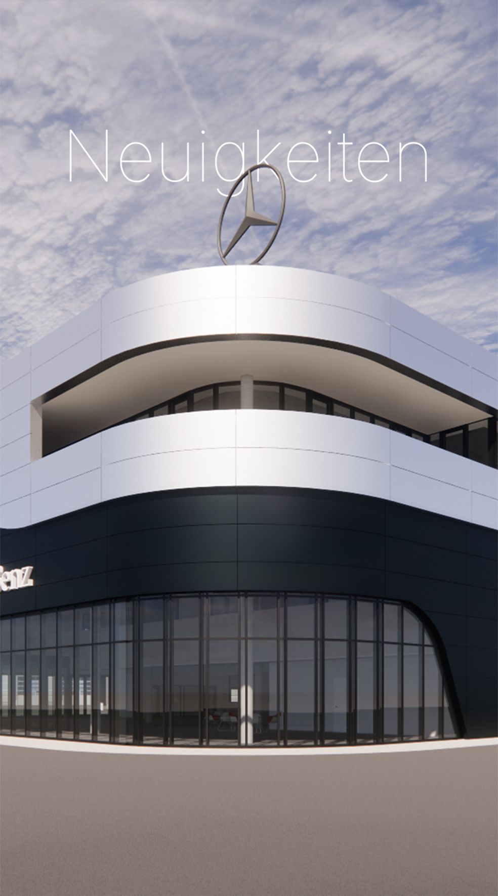Mercedes Benz Autohaus von Außen
